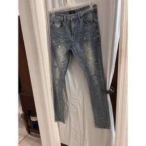 Capital Denim Biscayne Paint Splattered Skinny Jeans Size 32 Streetwear
